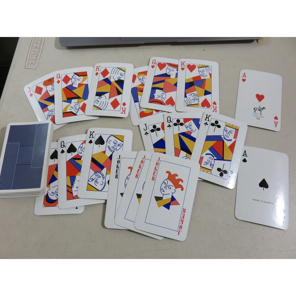 Piatnik Cubism Playing Cards Modernist Op Art Geometric Art Deck Austria 6593